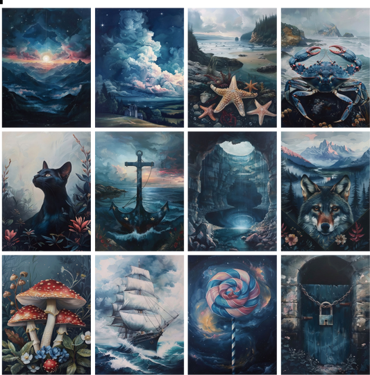 X19 PET background sticker junk journal, scrapbooking,bullet journal, card making 1pack 24 pcs (pattern size 6.4*8.7 cm)