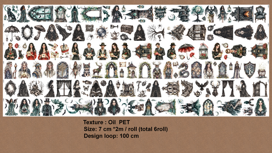 Skeleton Witch and Haunted Halls tape, junk journal, scrapbooking,bullet journal, card making.