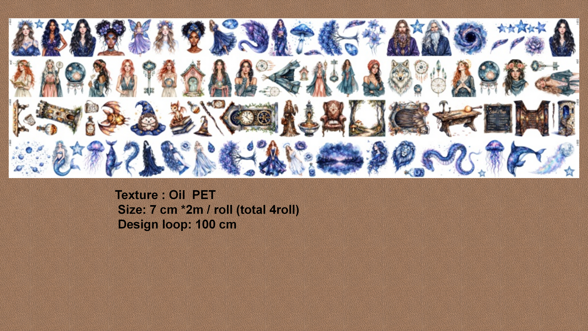 Starwoven Witch Witchcore Celestial Mystical Pet Tape Journal Stickers Craft Supplies Planner Supplies for Creative Projects