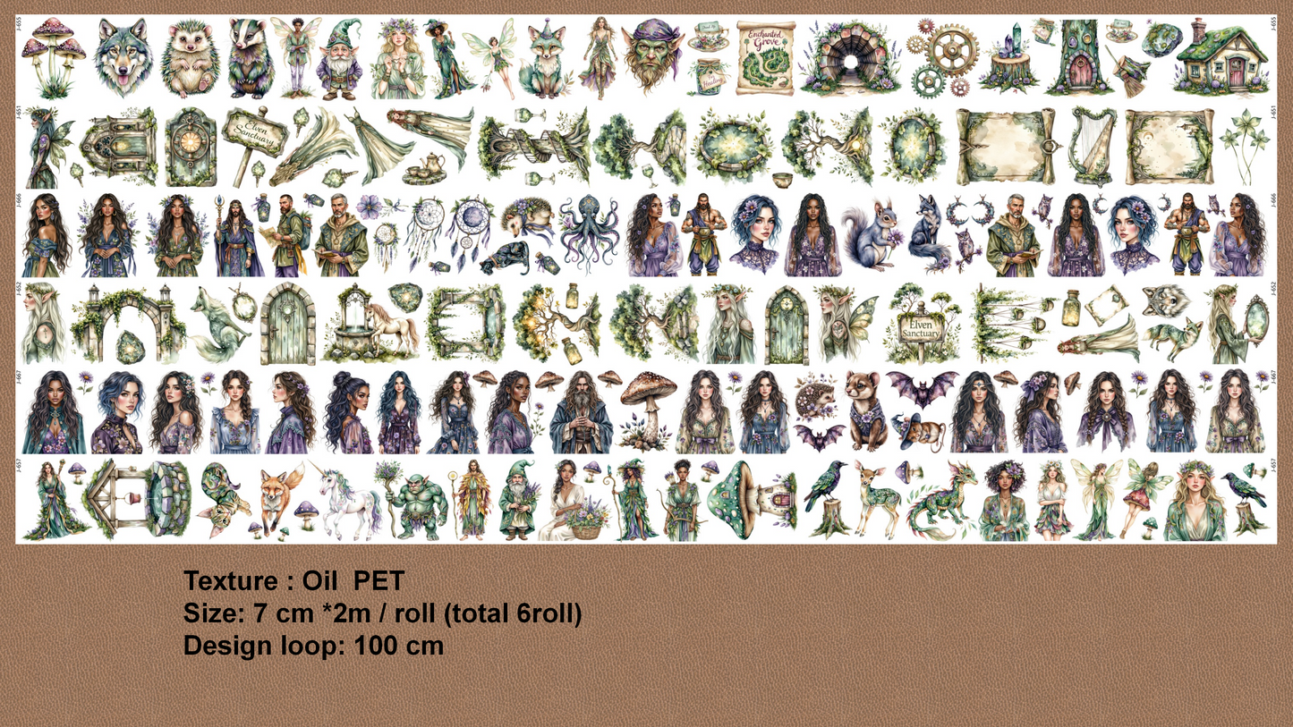 The Story of the Fairy Fantasy Elf Pet Tape Journal Stickers Craft Supplies Planner Supplies for Creative Projects Magical Touch for Crafting Enthusiasts