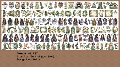 The Story of the Fairy Fantasy Elf Pet Tape Journal Stickers Craft Supplies Planner Supplies for Creative Projects Magical Touch for Crafting Enthusiasts