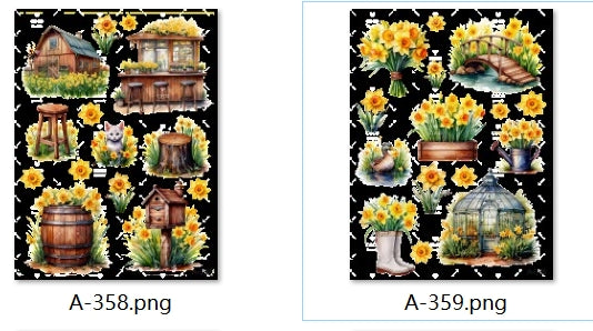 A358-A359 embossed sticker