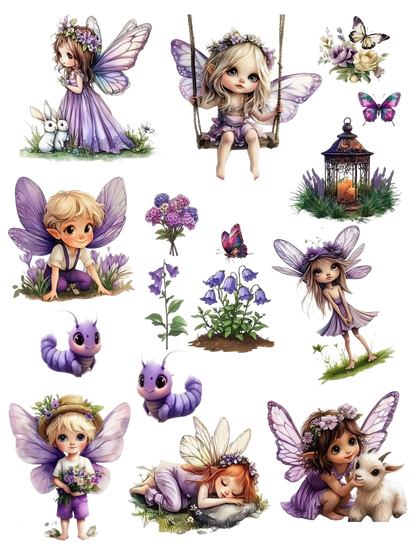 embossed sticker book 1 purple