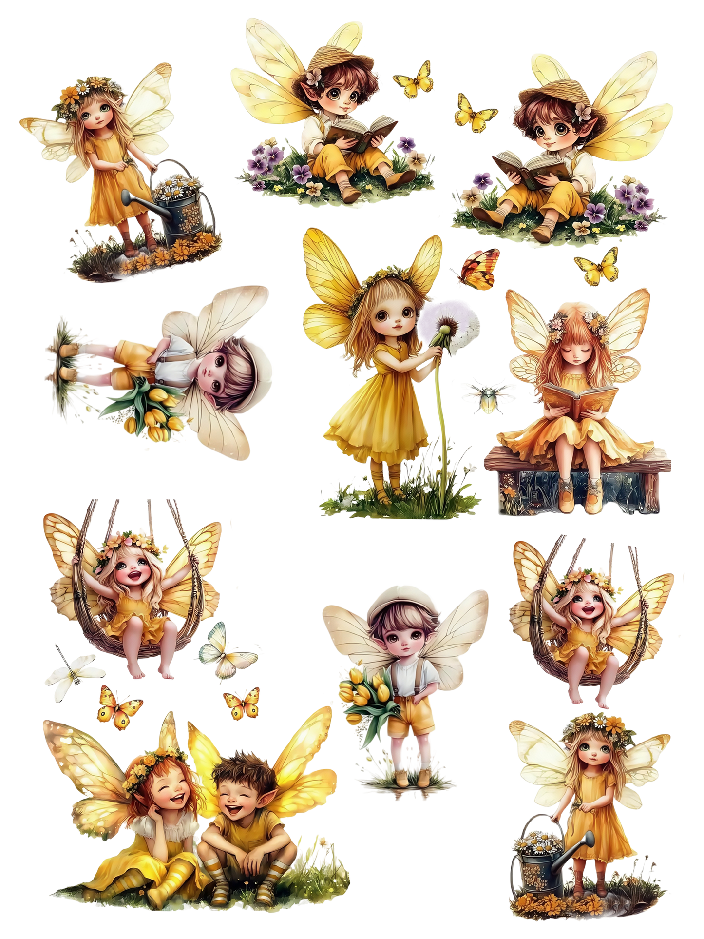 embossed sticker book 1 yellow