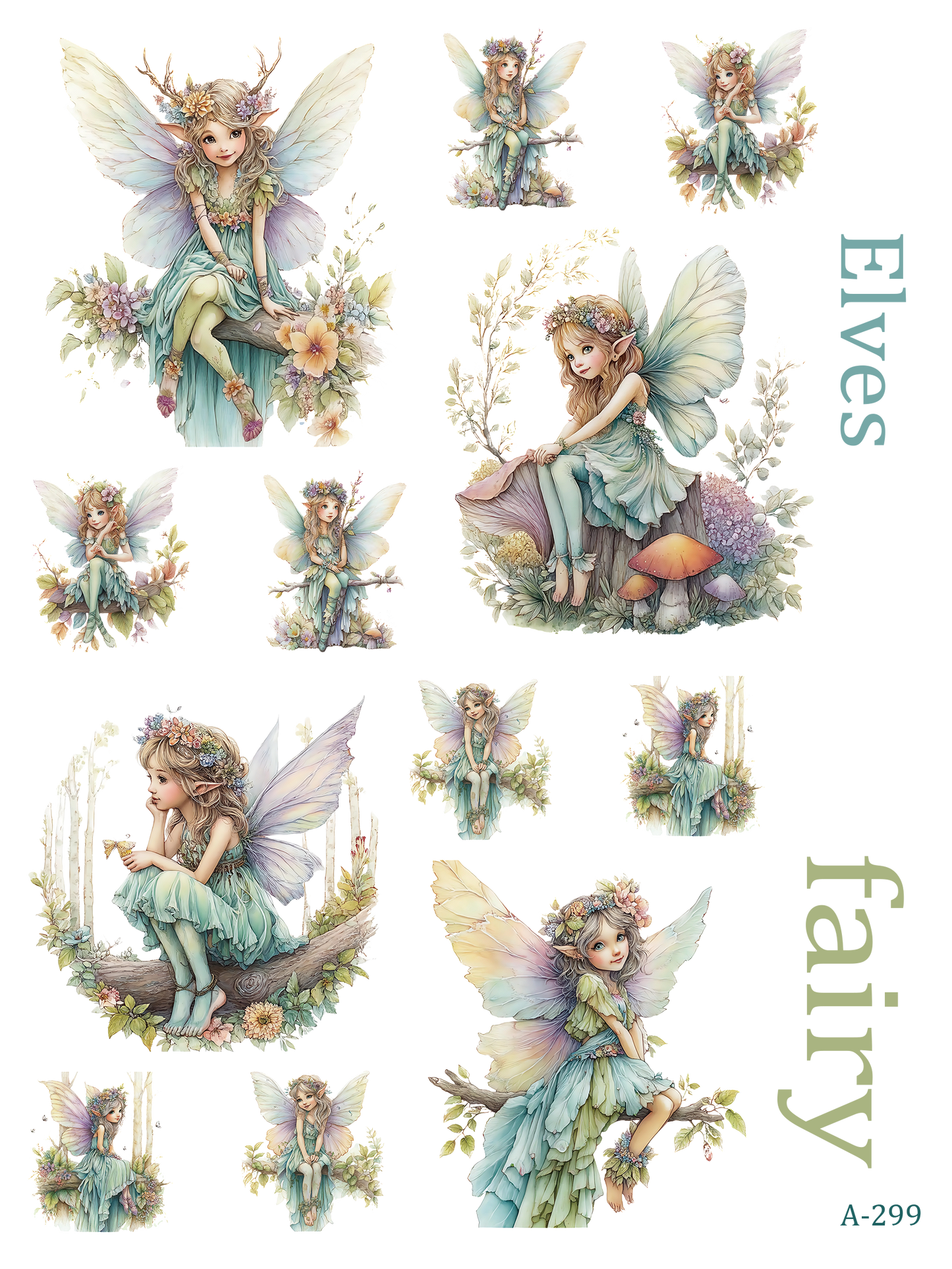 A297-A307 embossed sticker A299 embossed sticker