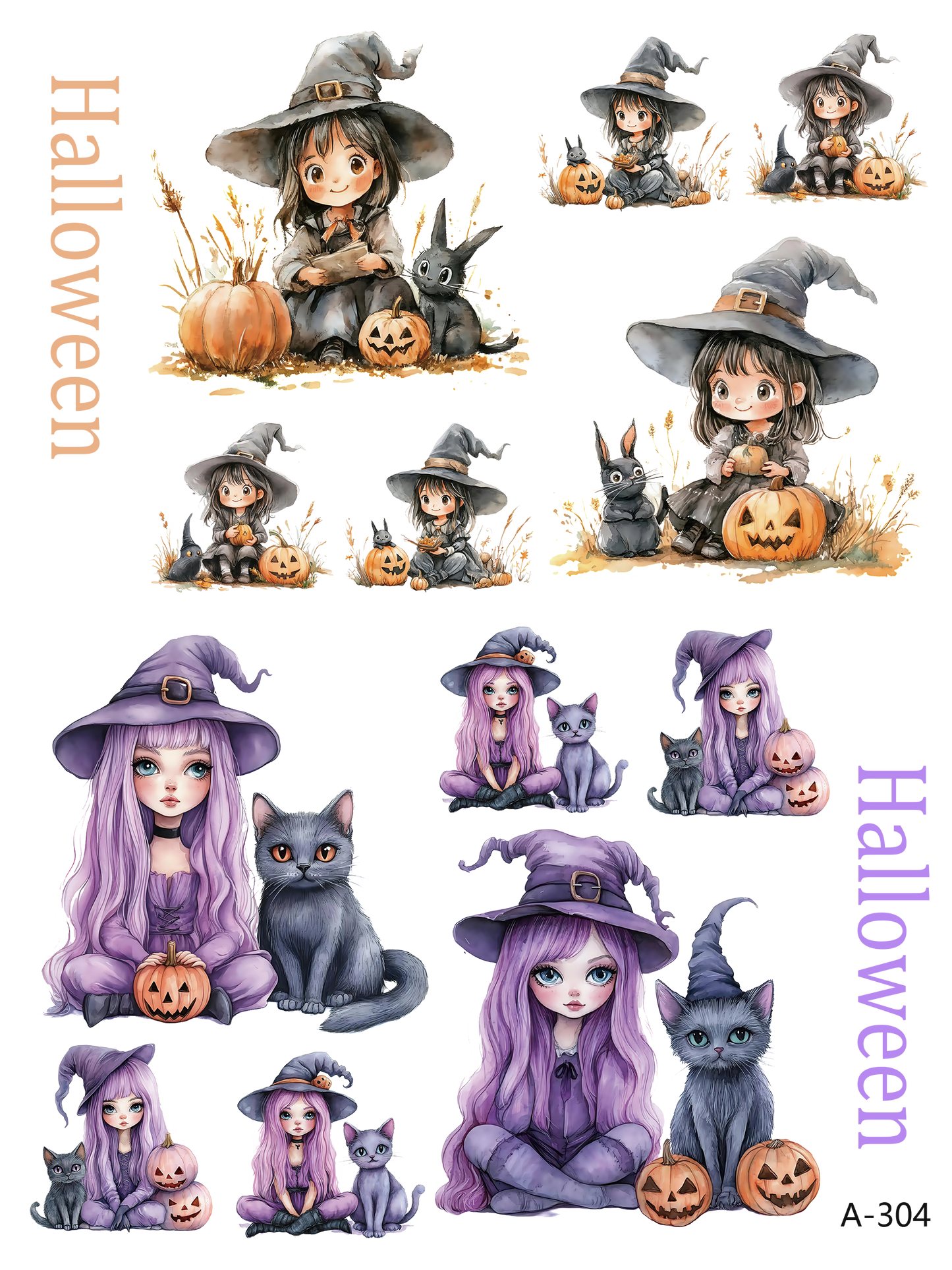 A297-A307 embossed sticker A304 embossed sticker