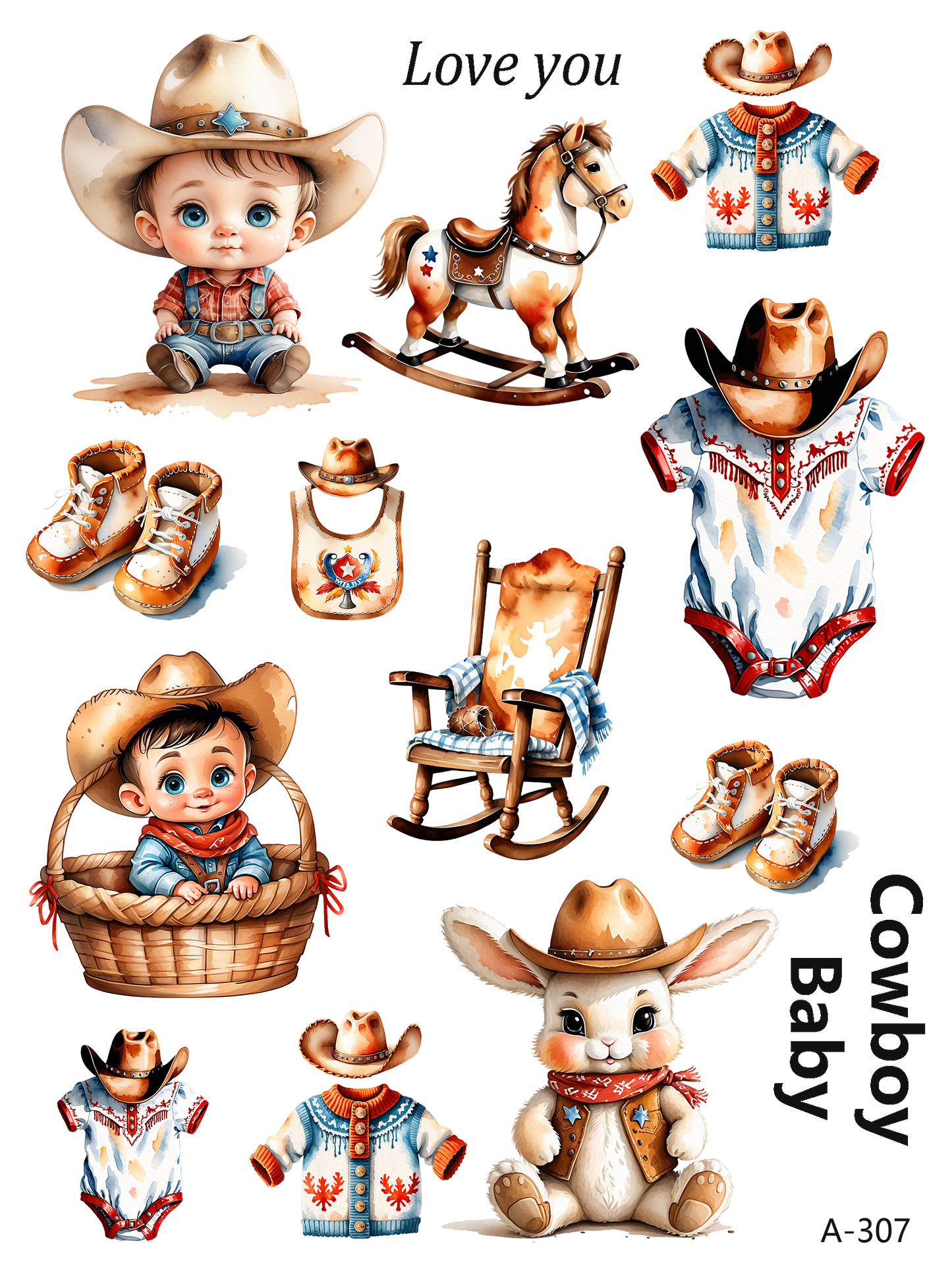 A297-A307 embossed sticker A307 embossed sticker