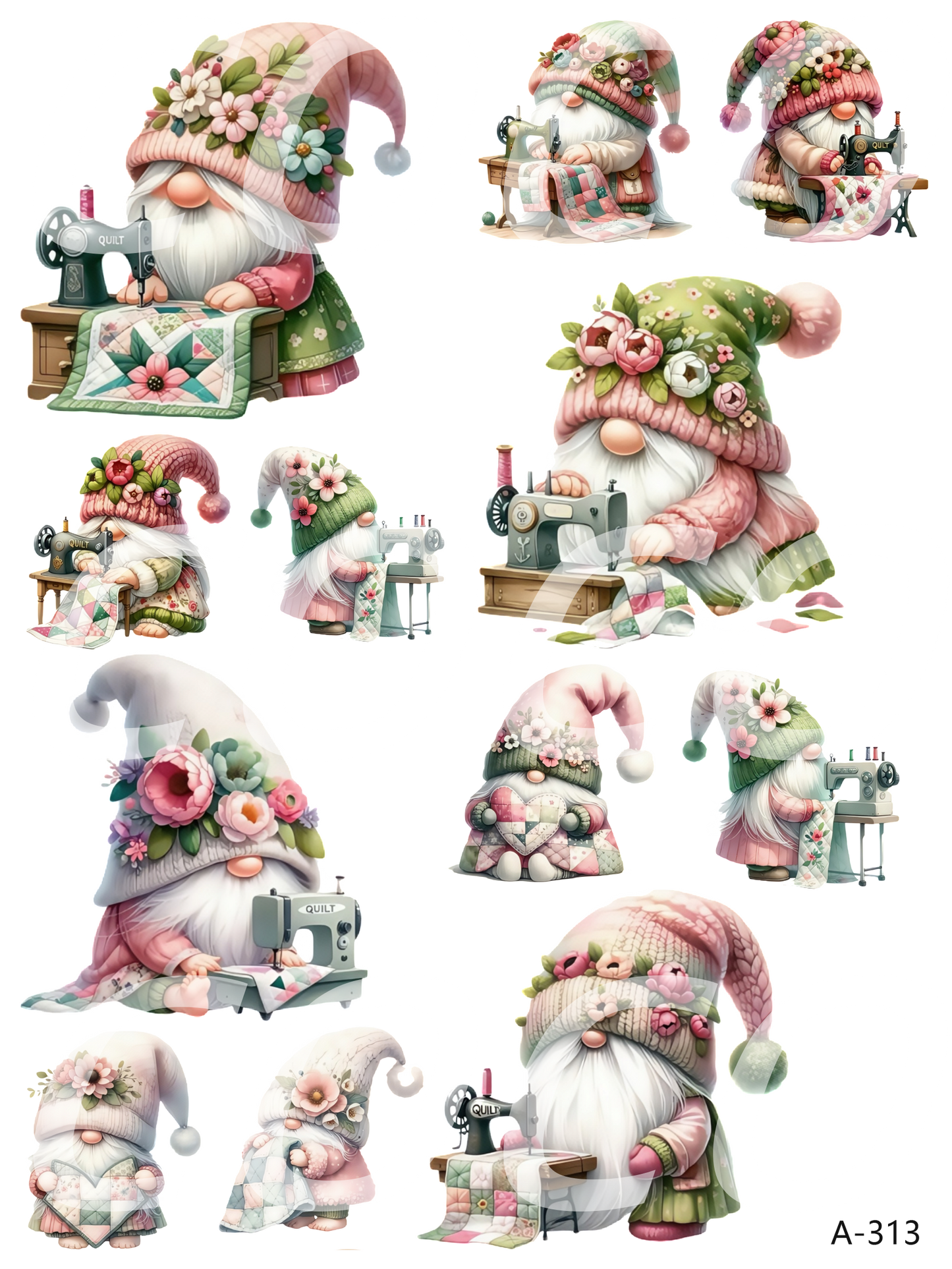 A308-A318 embossed sticker A313 embossed sticker