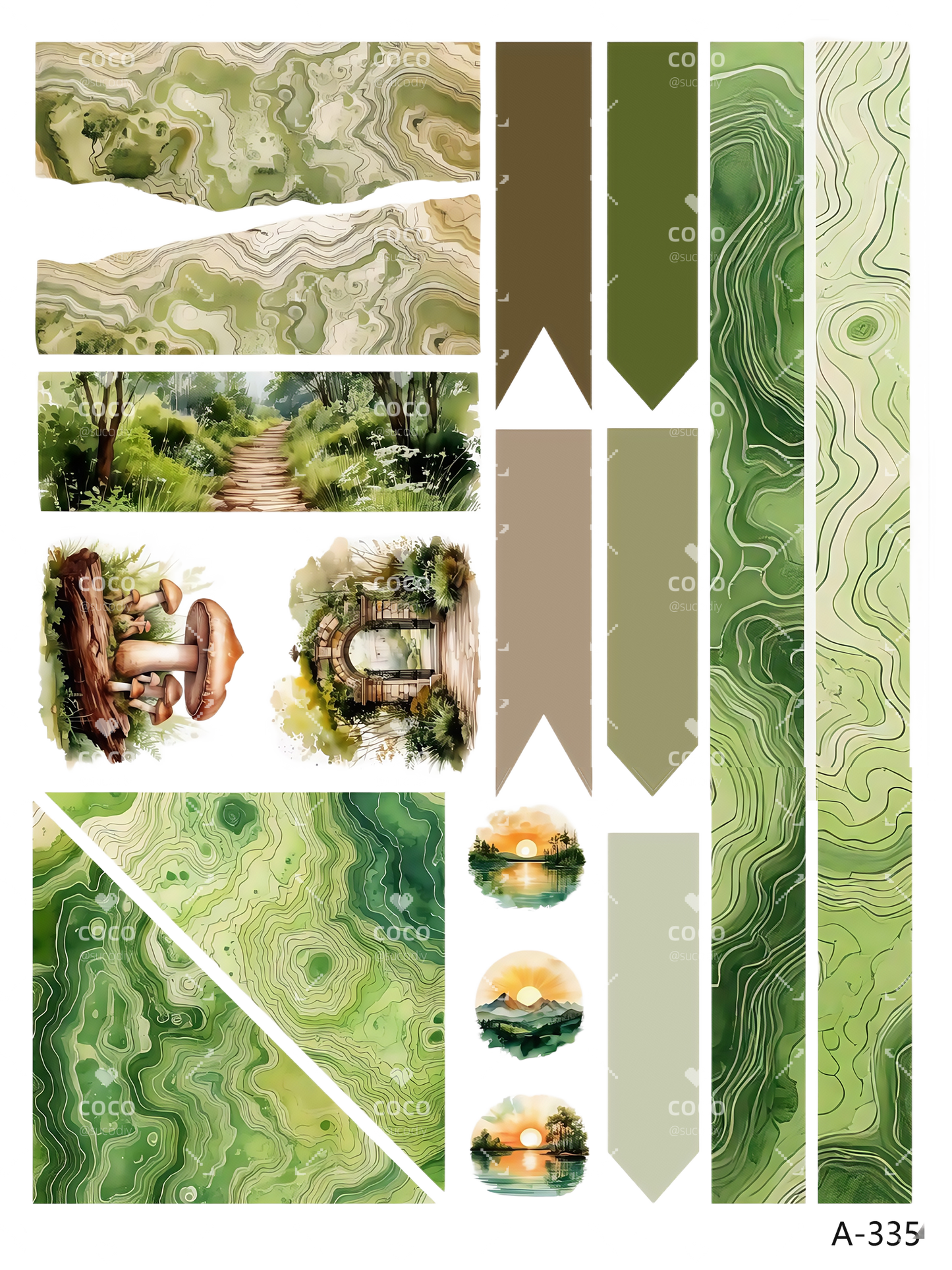 A332-A335 embossed sticker A335 embossed sticker