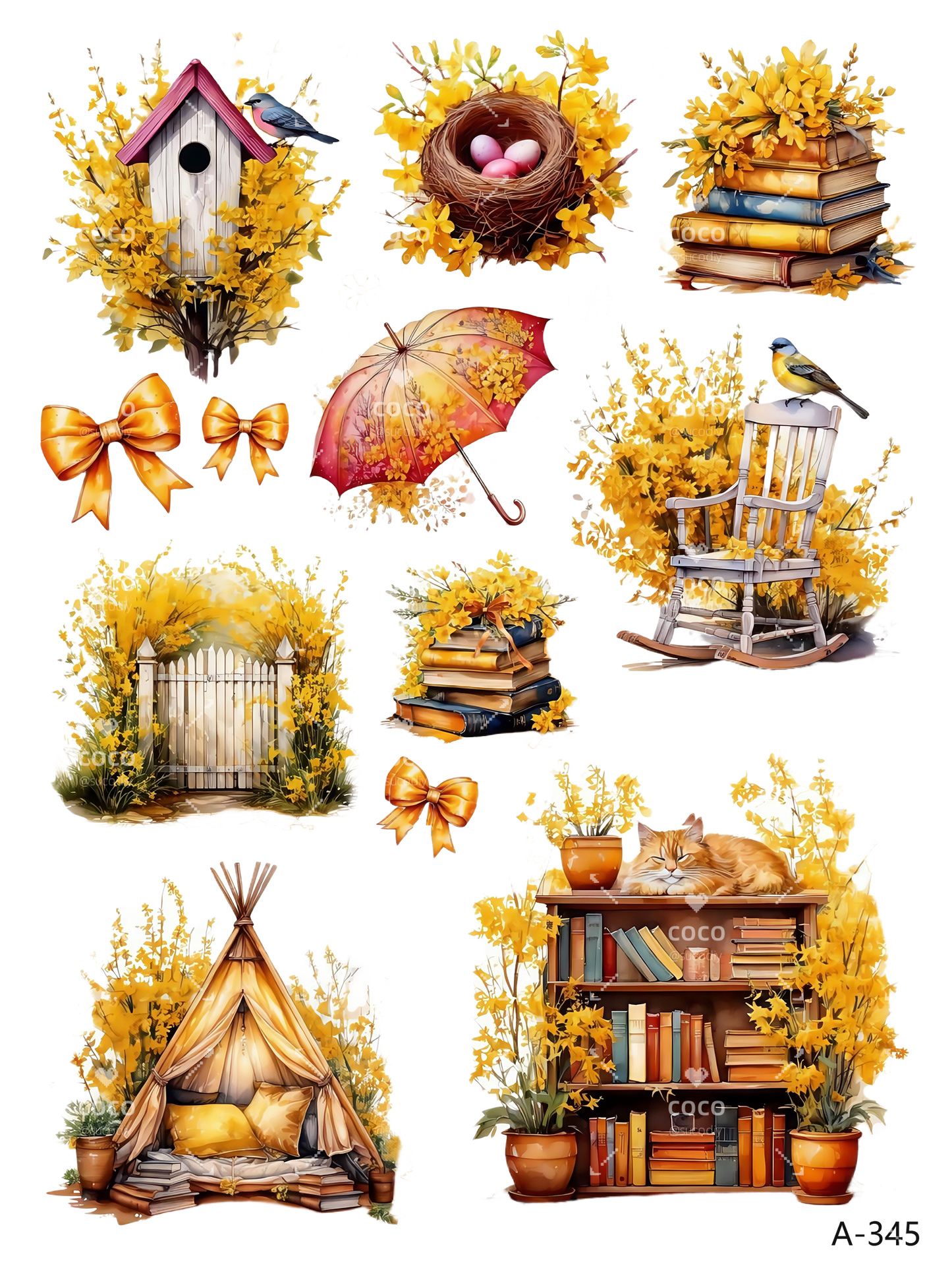 A343-A346 embossed sticker A345 embossed sticker