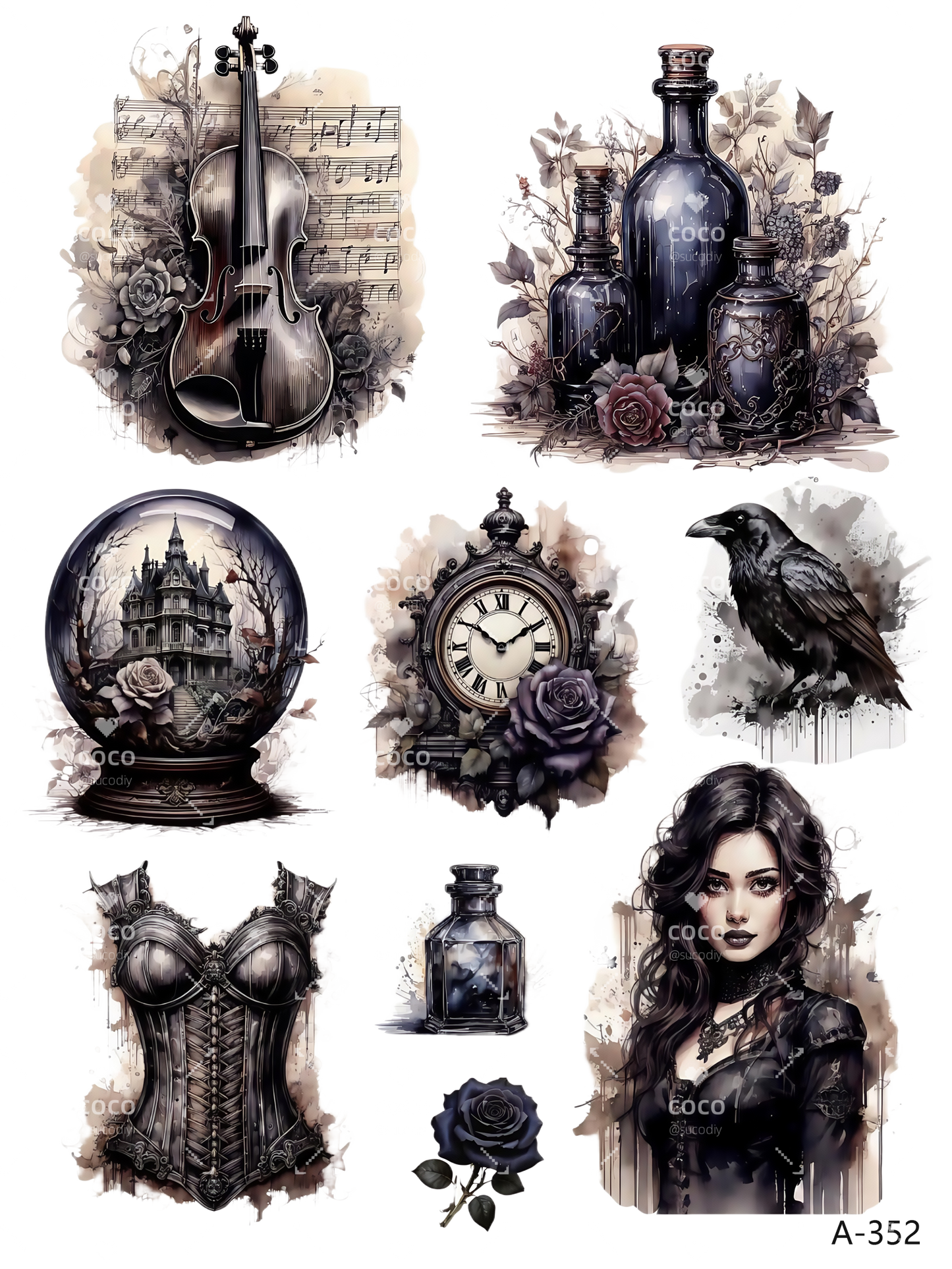 A352-A354 embossed sticker A352 embossed sticker