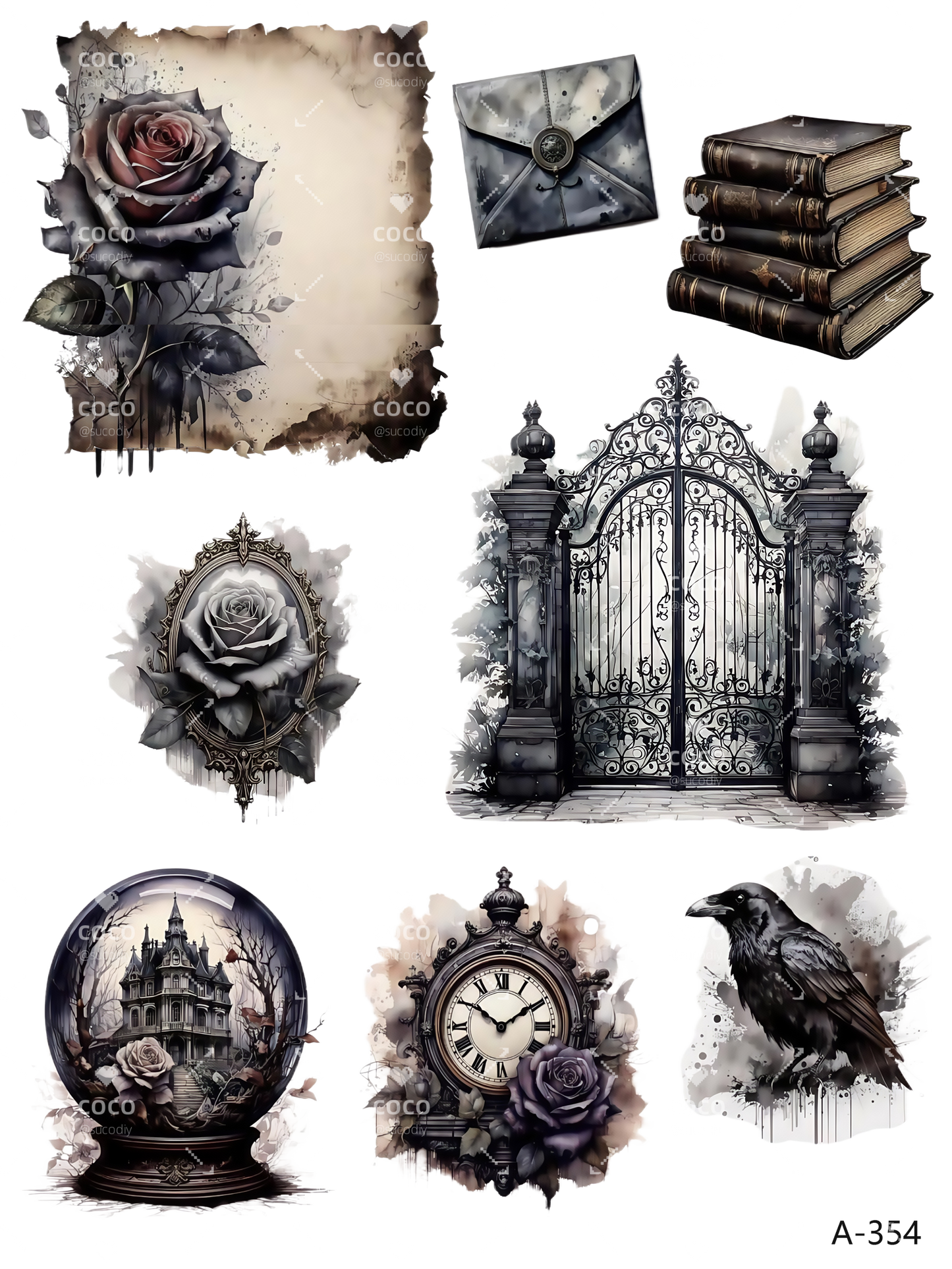 A352-A354 embossed sticker A354 embossed sticker