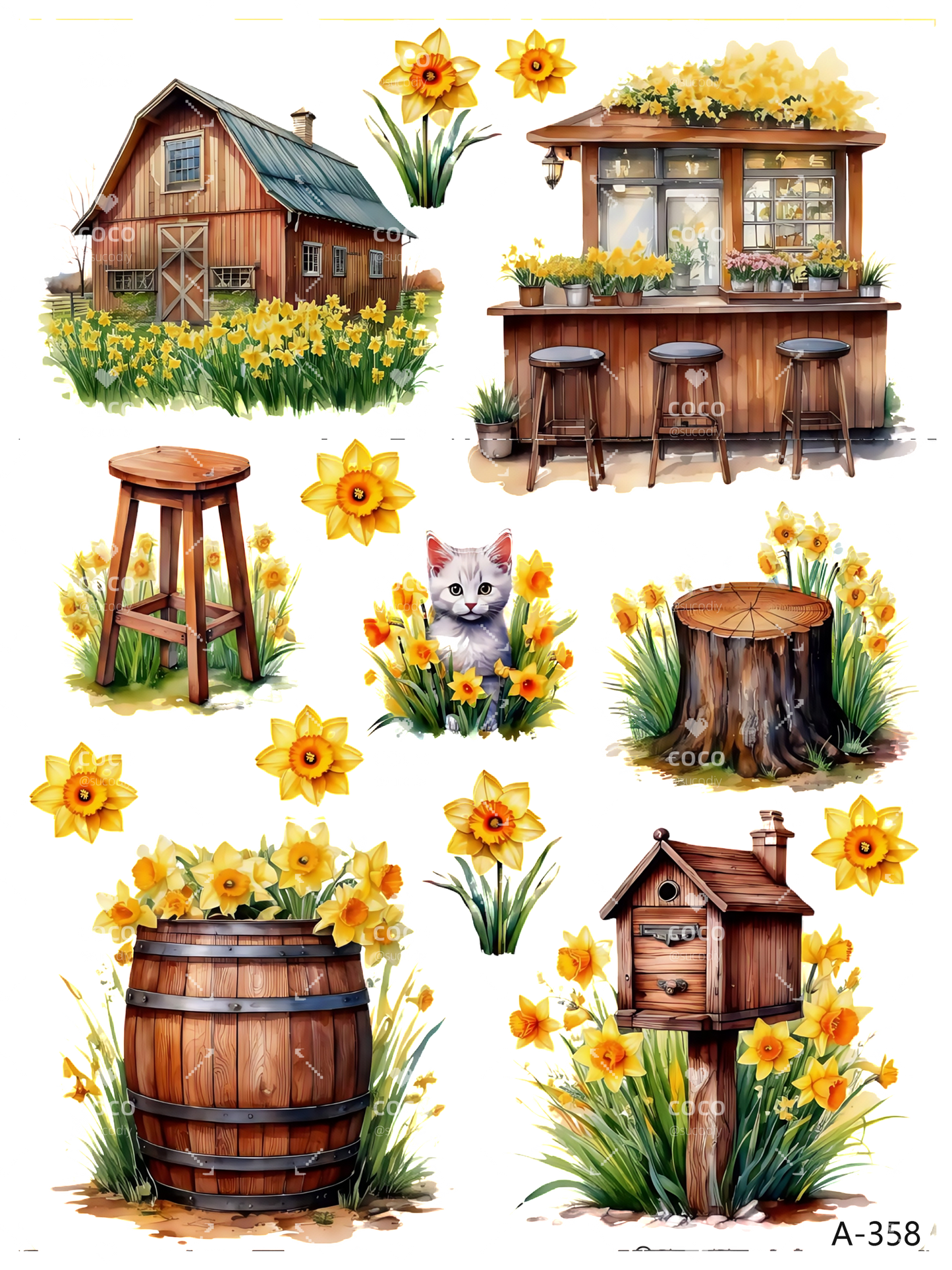 A358-A359 embossed sticker