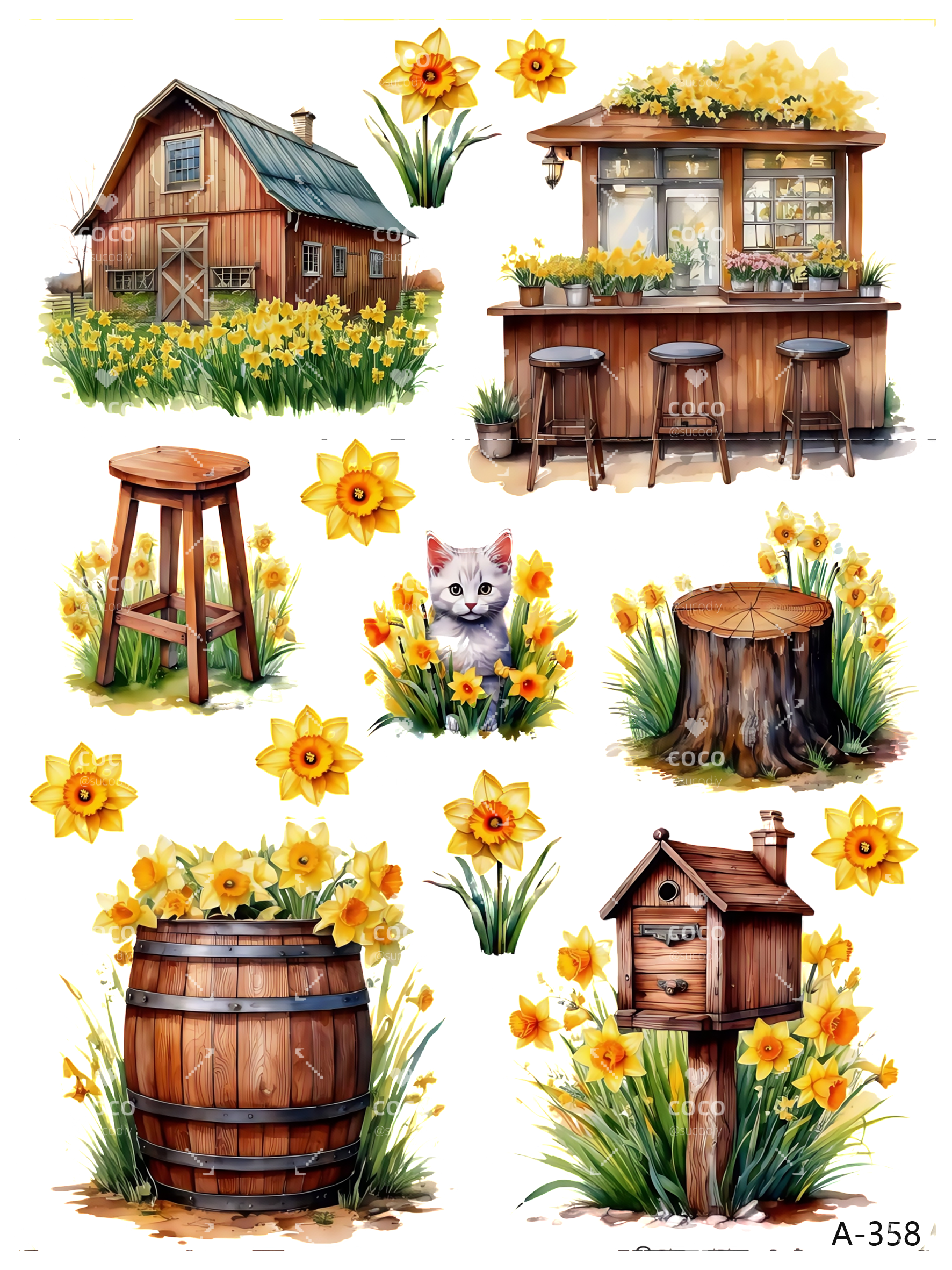 A358-A359 embossed sticker