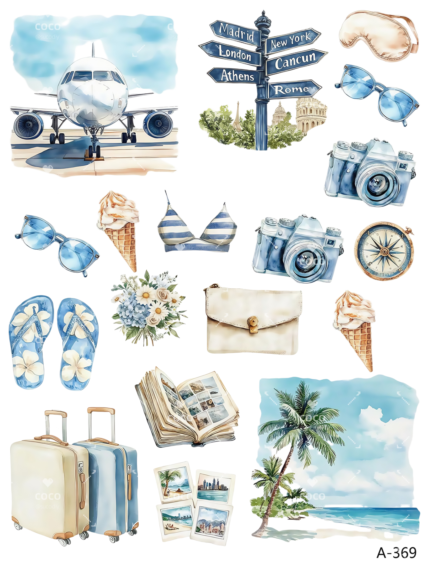 A367-A369 embossed sticker A369 embossed sticker