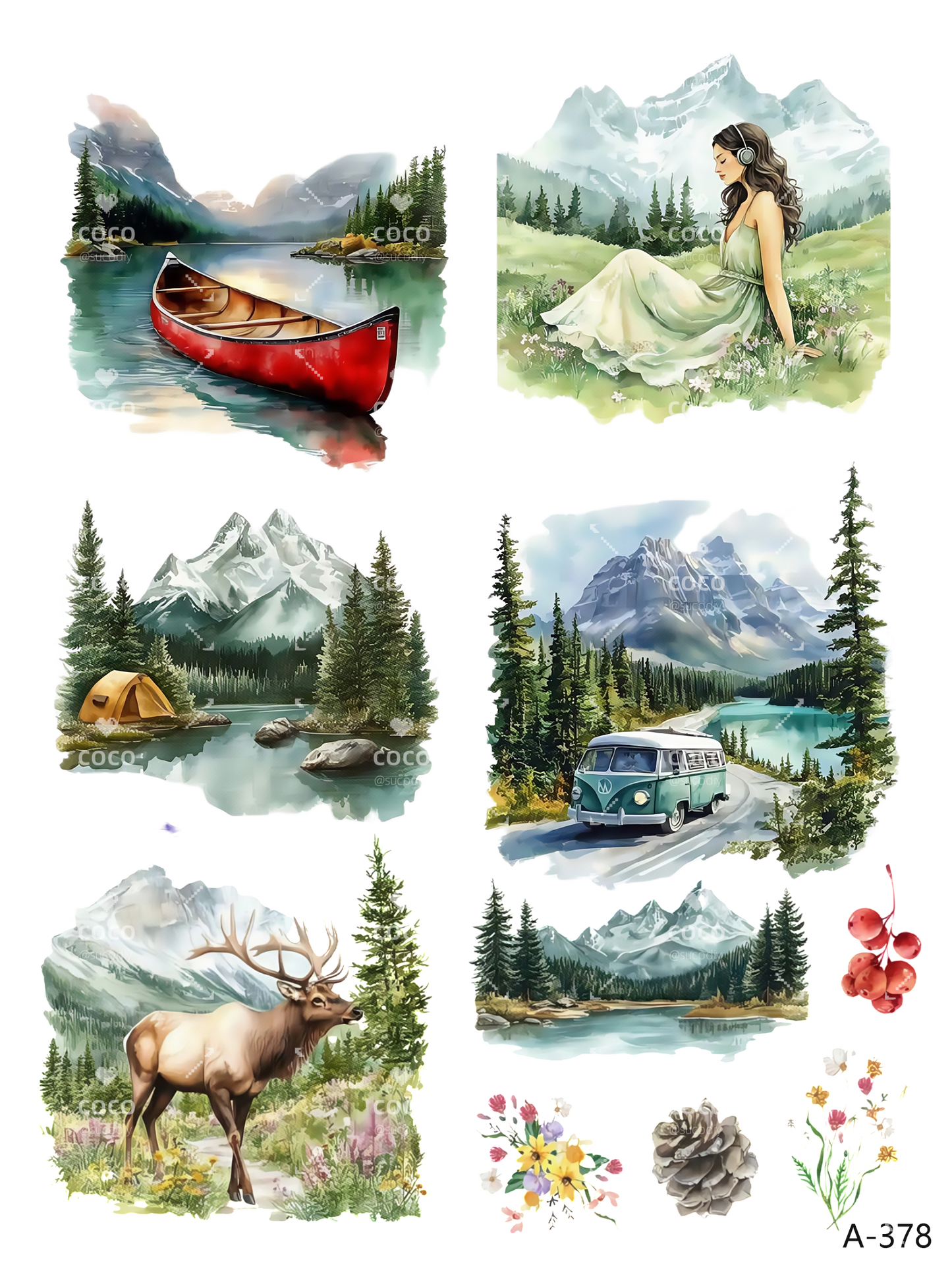 A378-A381 embossed sticker A378 embossed sticker