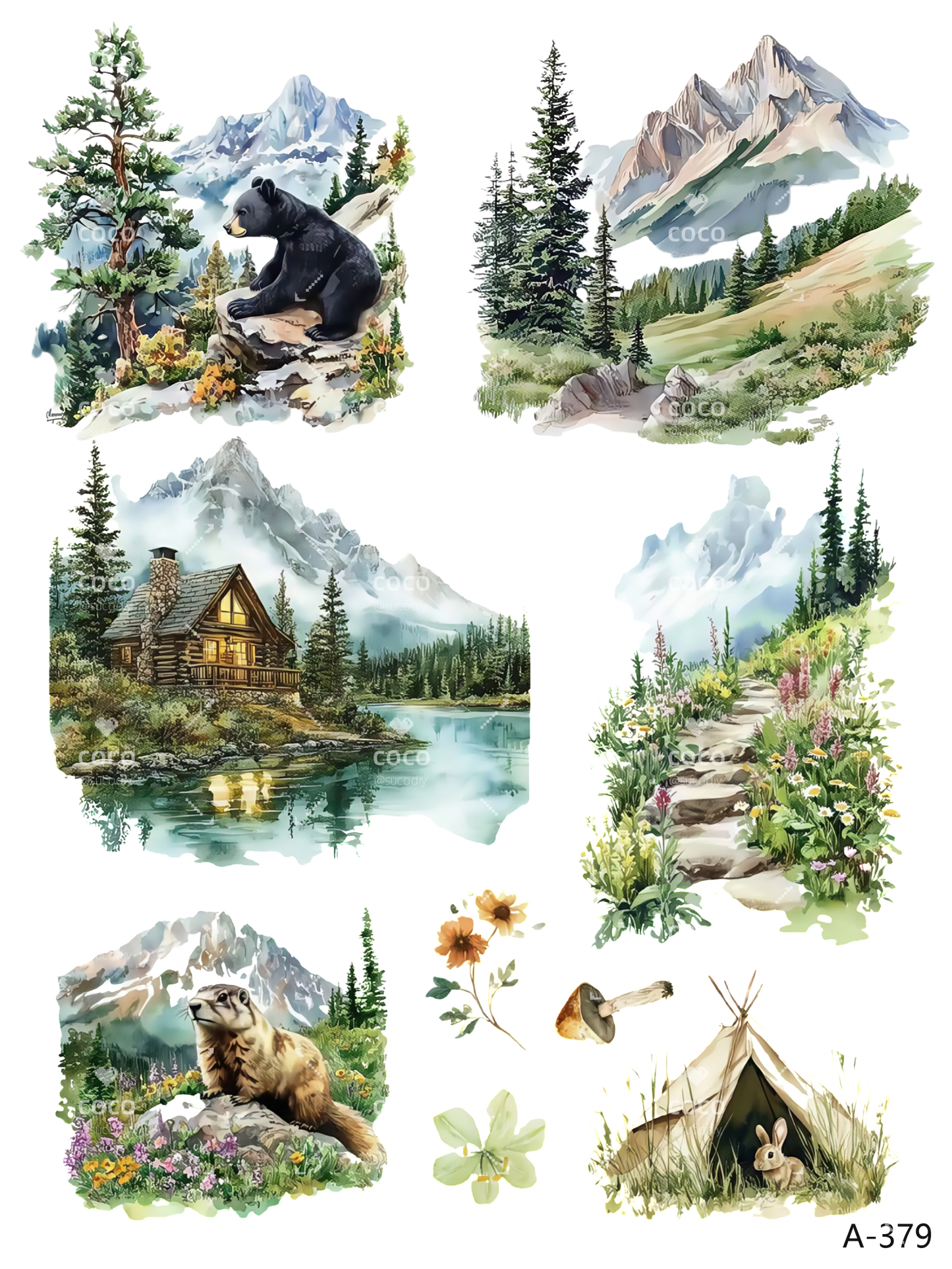 A378-A381 embossed sticker A379 embossed sticker