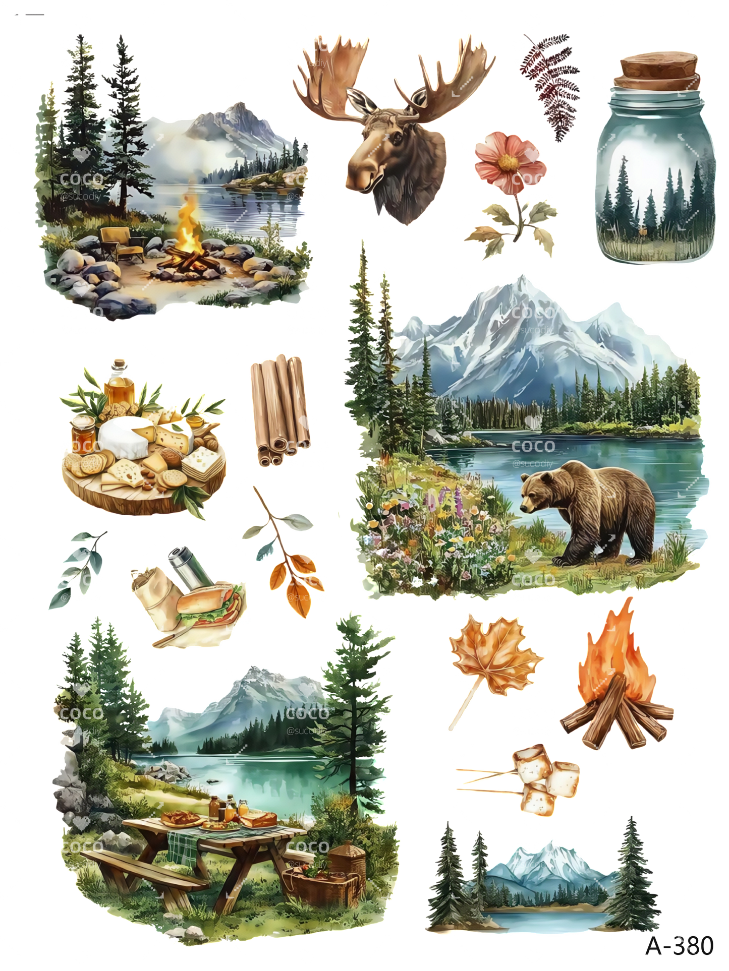 A378-A381 embossed sticker A380 embossed sticker