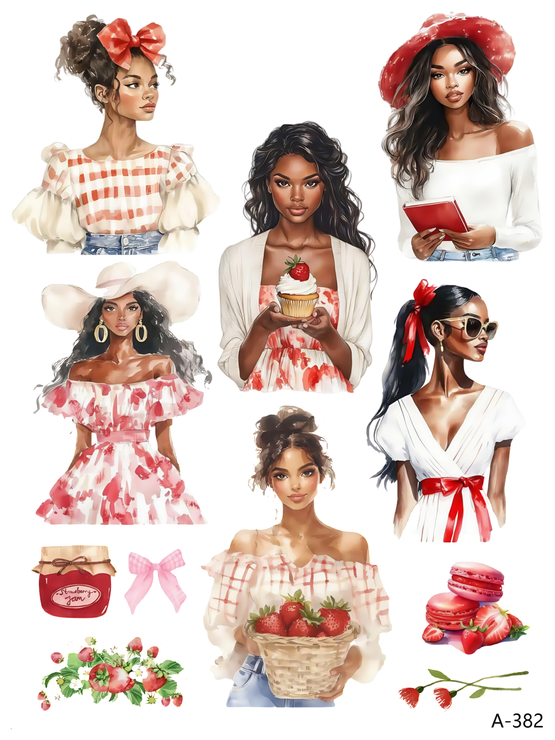 A382-A385 embossed sticker