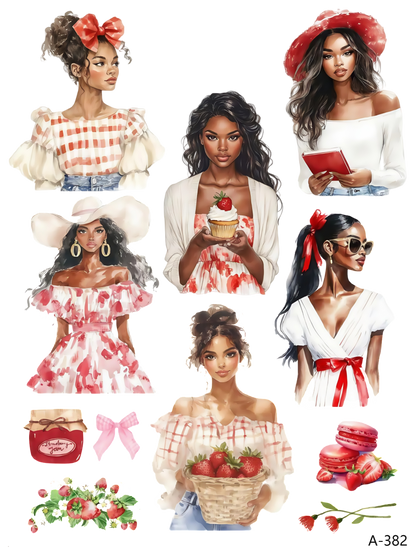 A382-A385 embossed sticker