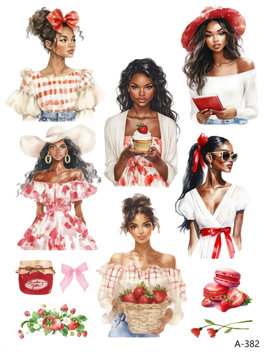 A382-A385 embossed sticker