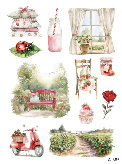 A382-A385 embossed sticker