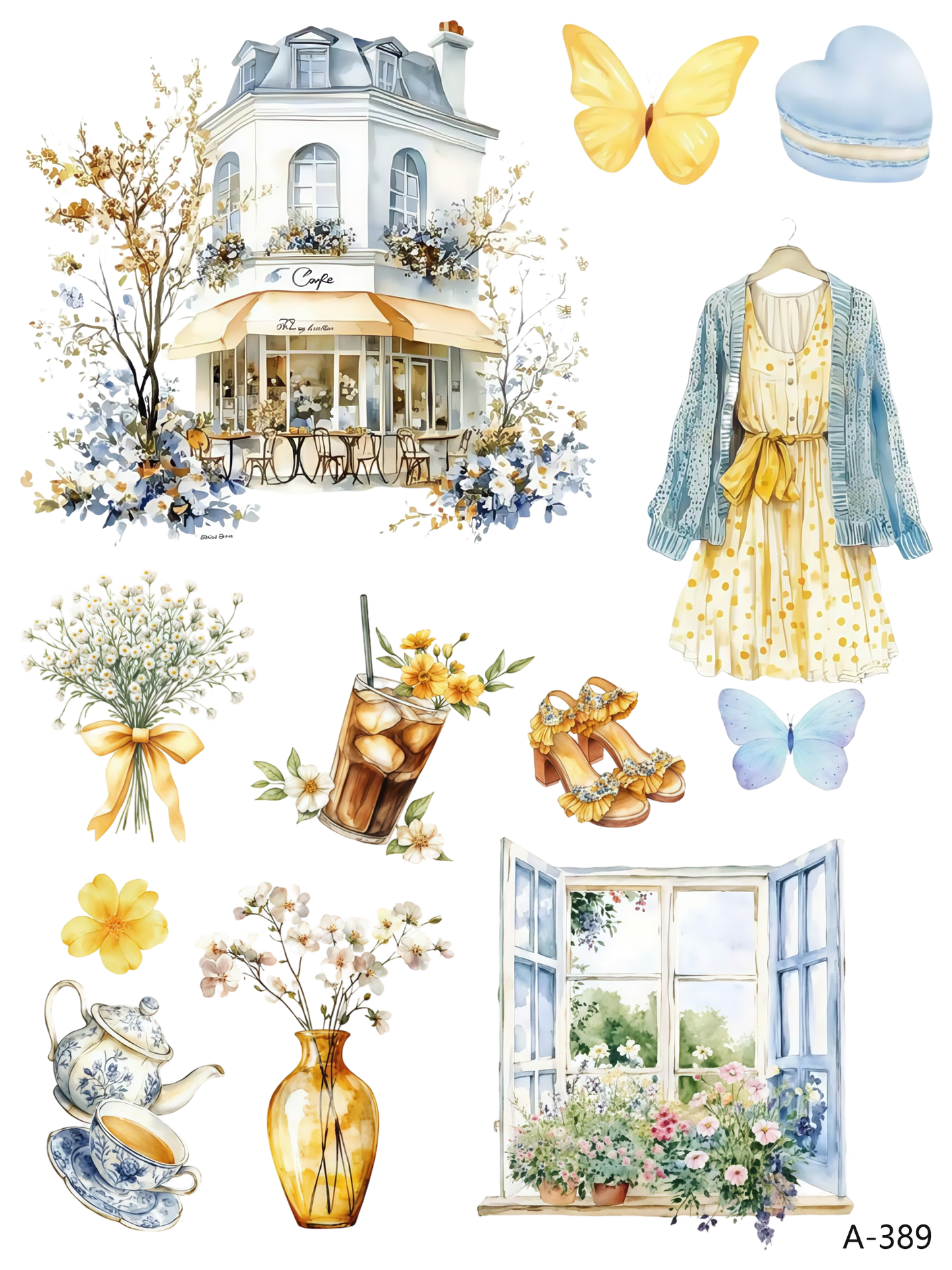 A389-A402 embossed sticker A389 embossed sticker