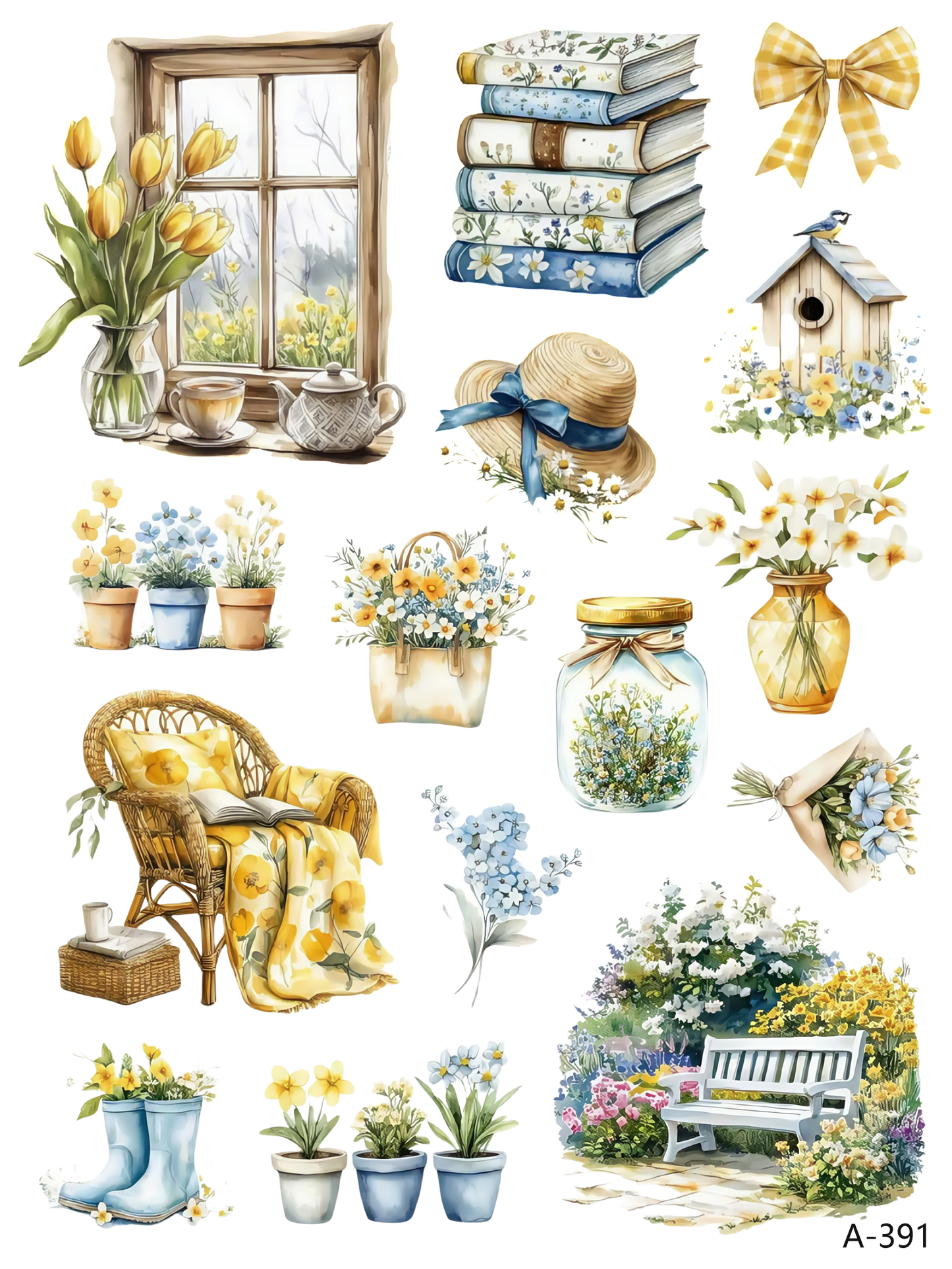 A389-A402 embossed sticker A391 embossed sticker