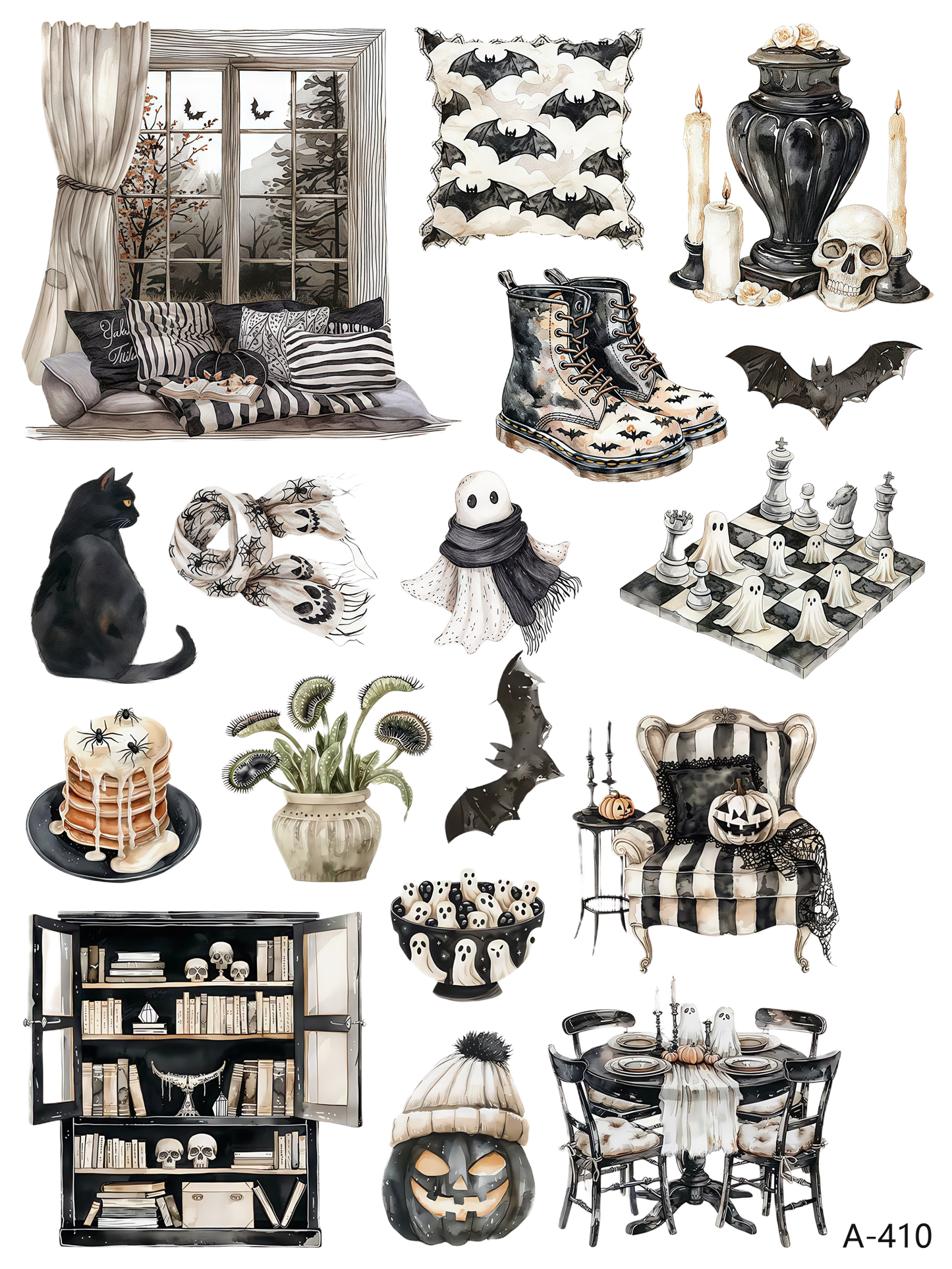 A410-A411 embossed sticker A410 embossed sticker