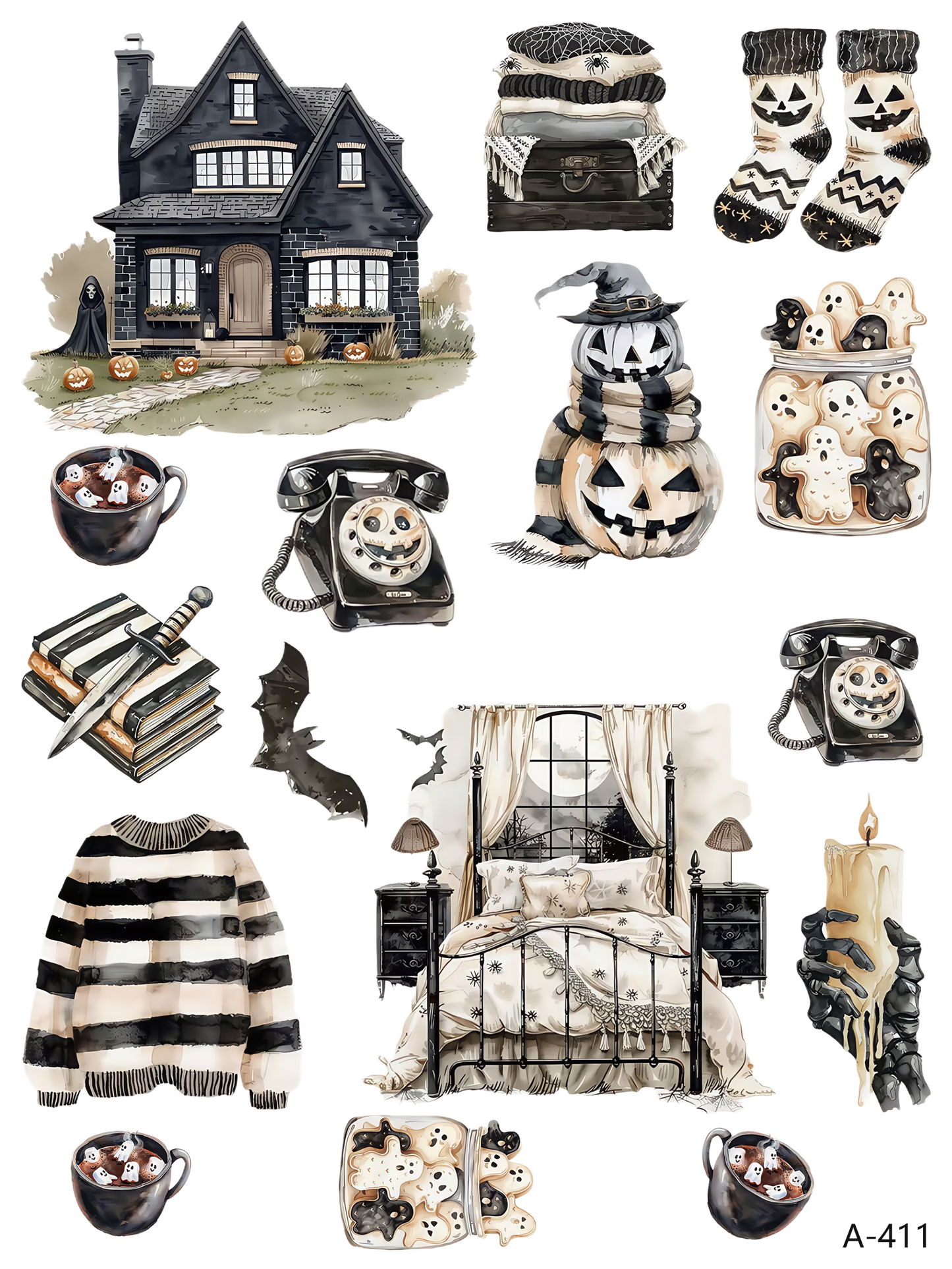 A410-A411 embossed sticker A411 embossed sticker