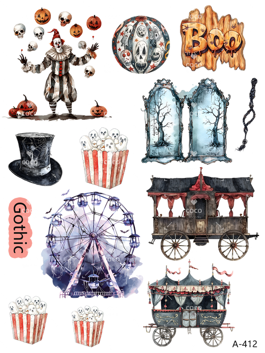 A412-A422 embossed sticker