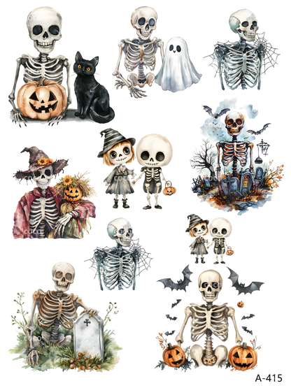 A412-A422 embossed sticker A415 embossed sticker