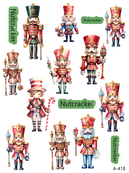 A412-A422 embossed sticker A418 embossed sticker