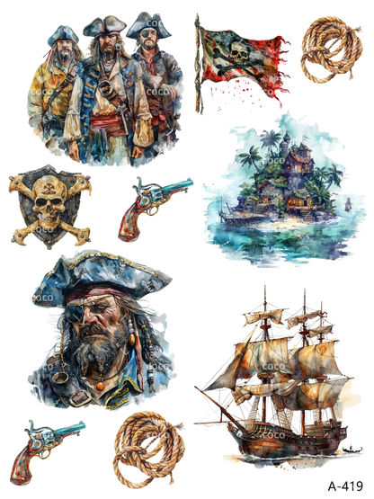 A412-A422 embossed sticker A419 embossed sticker