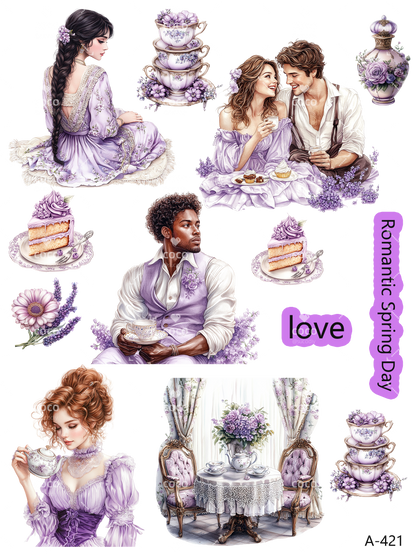 A412-A422 embossed sticker A421 embossed sticker