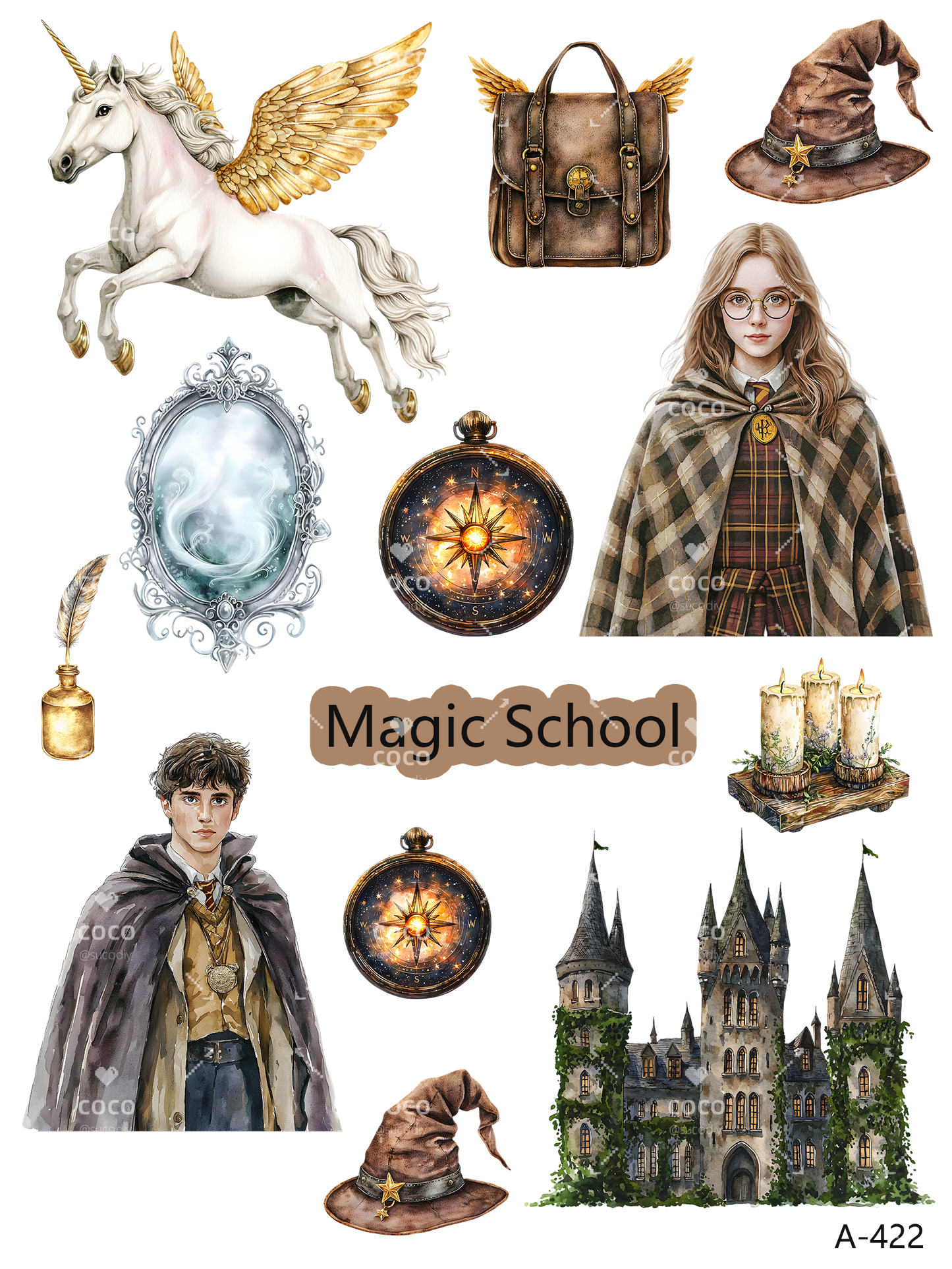 A412-A422 embossed sticker A422 embossed sticker