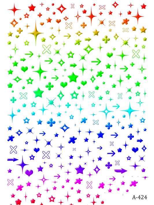 A423-A445 embossed sticker A24 embossed sticker