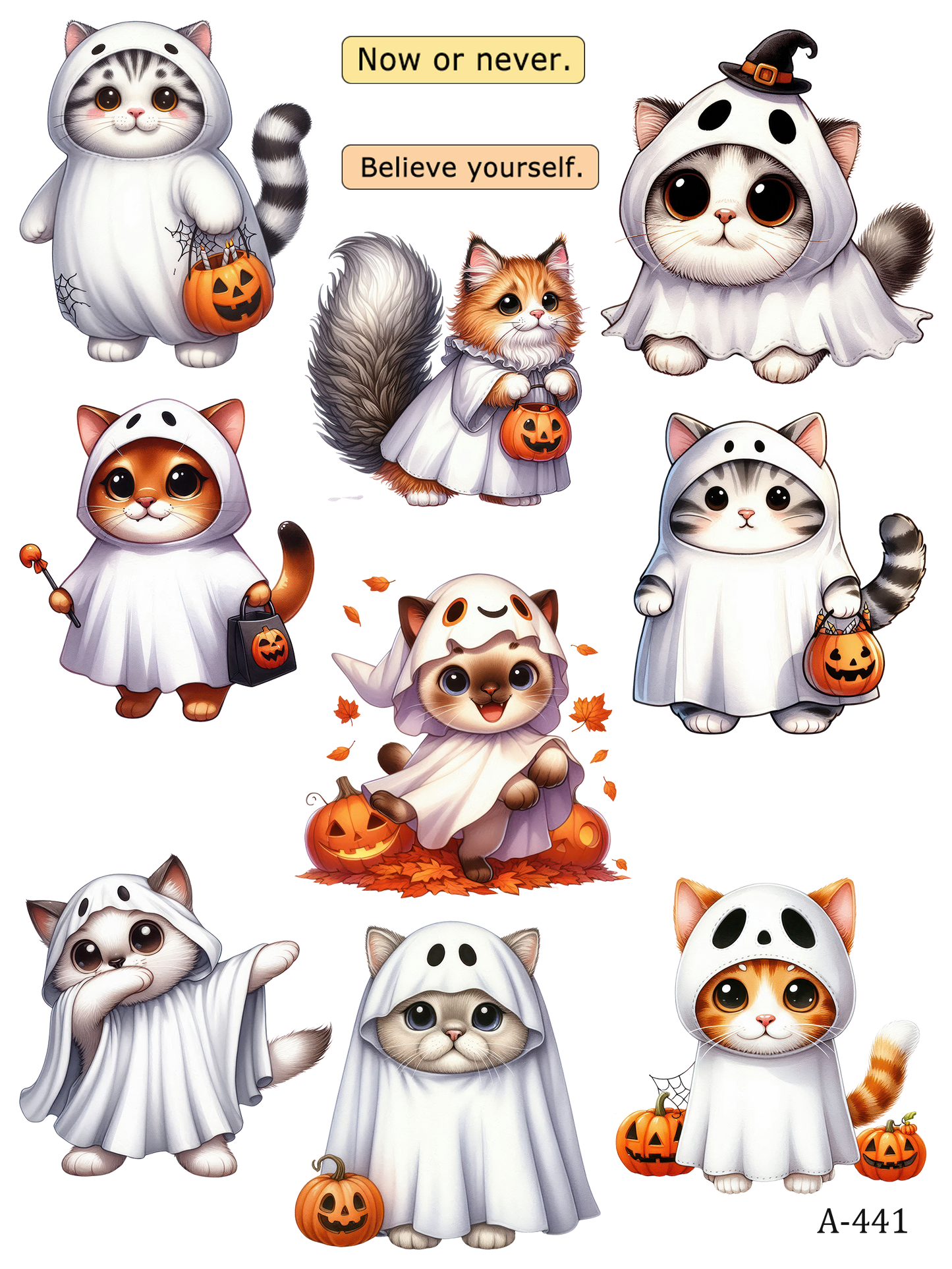 A423-A445 embossed sticker A441 embossed sticker