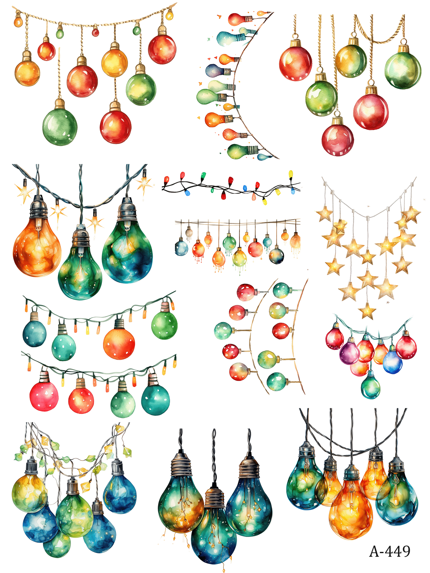 A446-A455 embossed sticker A449 embossed sticker