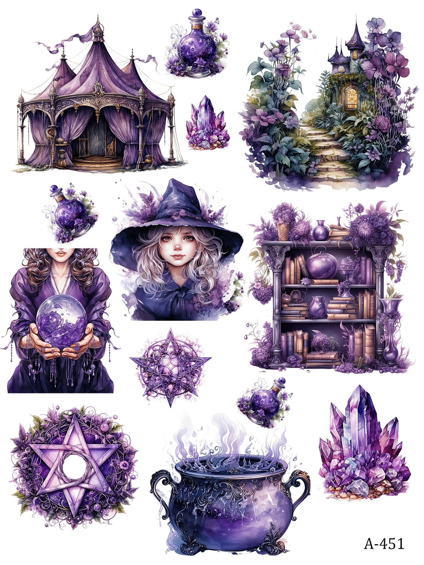 A446-A455 embossed sticker A451 embossed sticker