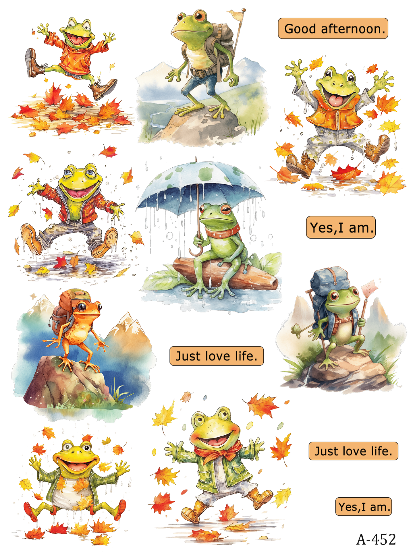 A446-A455 embossed sticker A452 embossed sticker