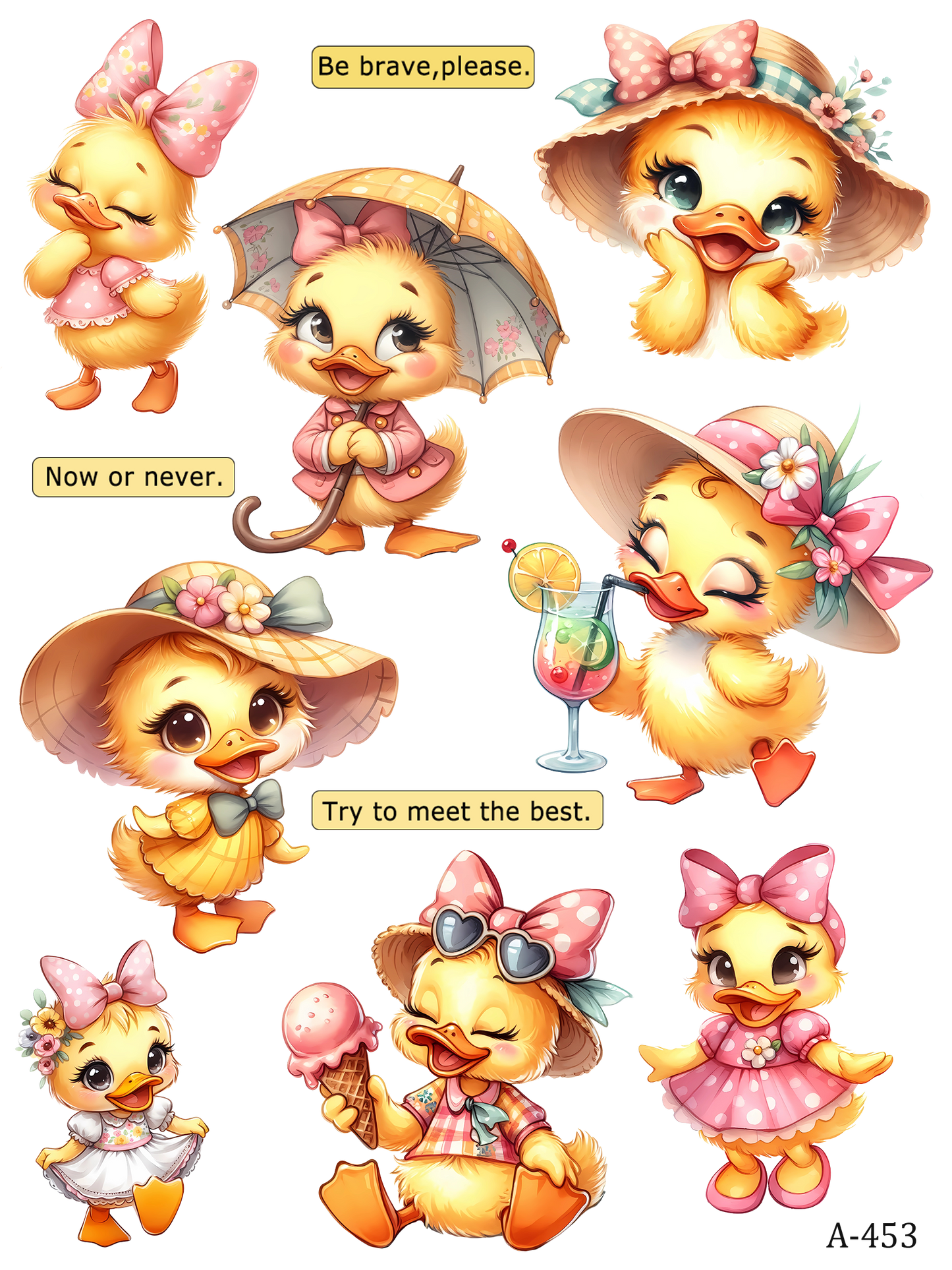 A446-A455 embossed sticker A453 embossed sticker