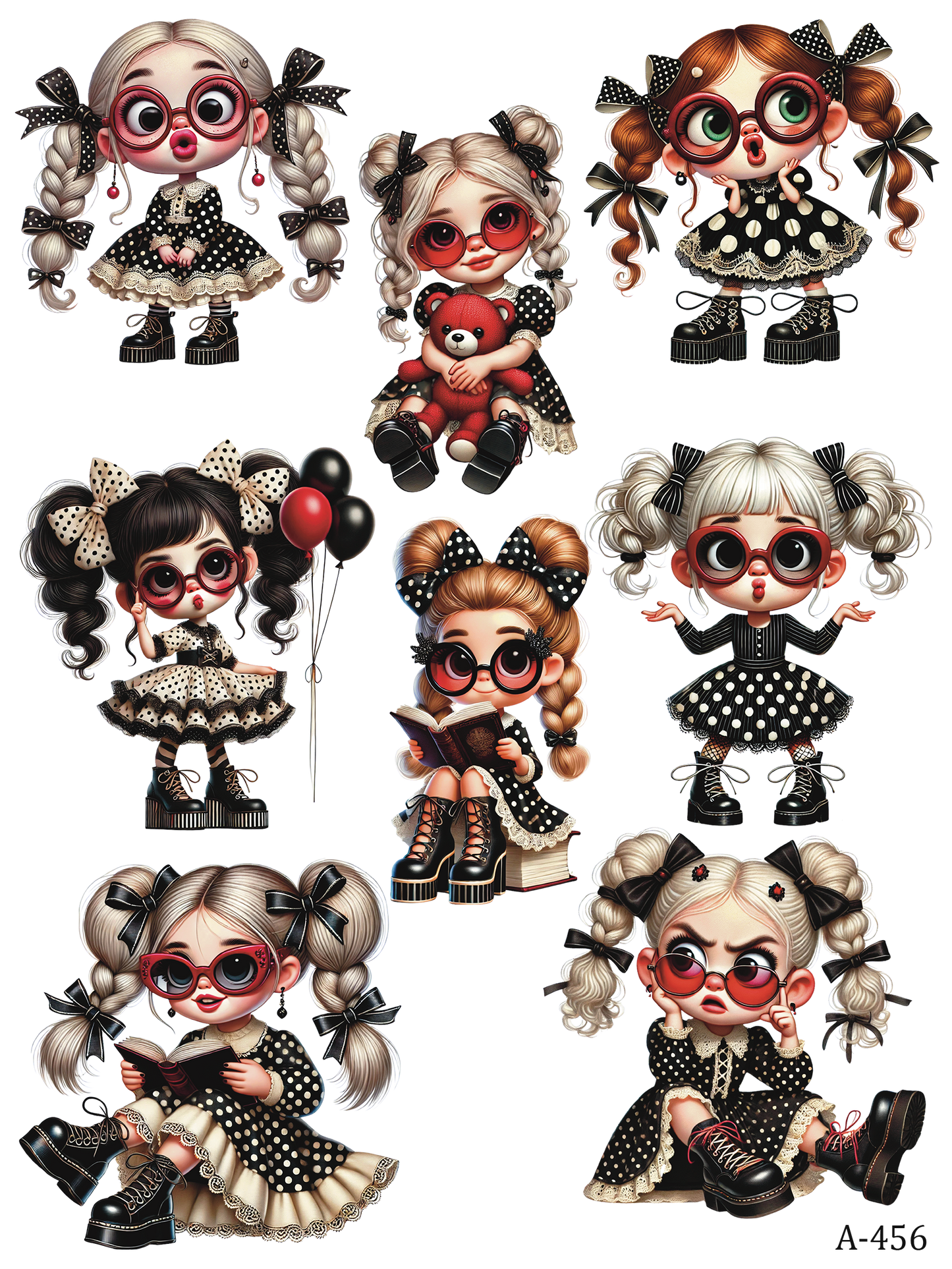 A456-A462 embossed sticker A456 embossed sticker