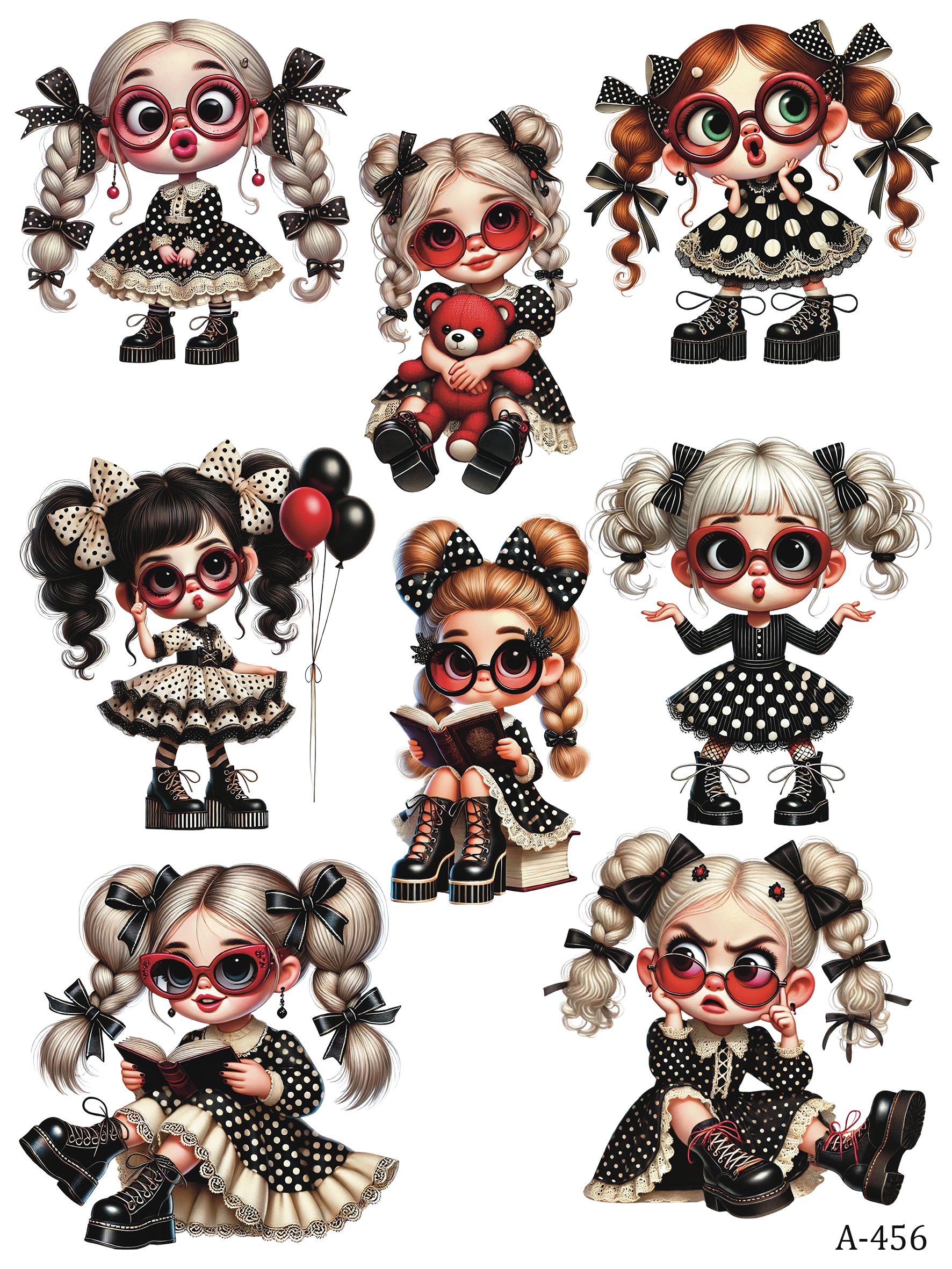 A456-A462 embossed sticker A456 embossed sticker