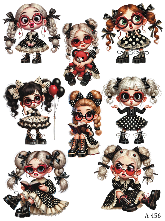 A456-A462 embossed sticker A456 embossed sticker