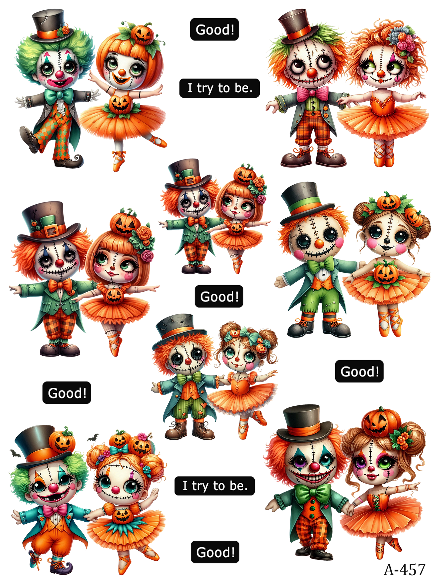 A456-A462 embossed sticker A457 embossed sticker