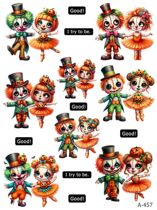 A456-A462 embossed sticker A457 embossed sticker