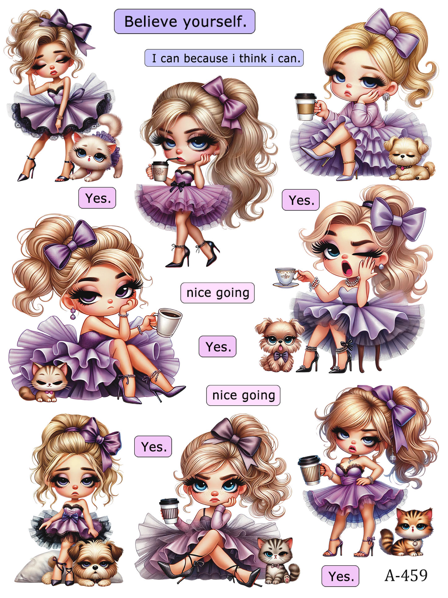 A456-A462 embossed sticker A459 embossed sticker