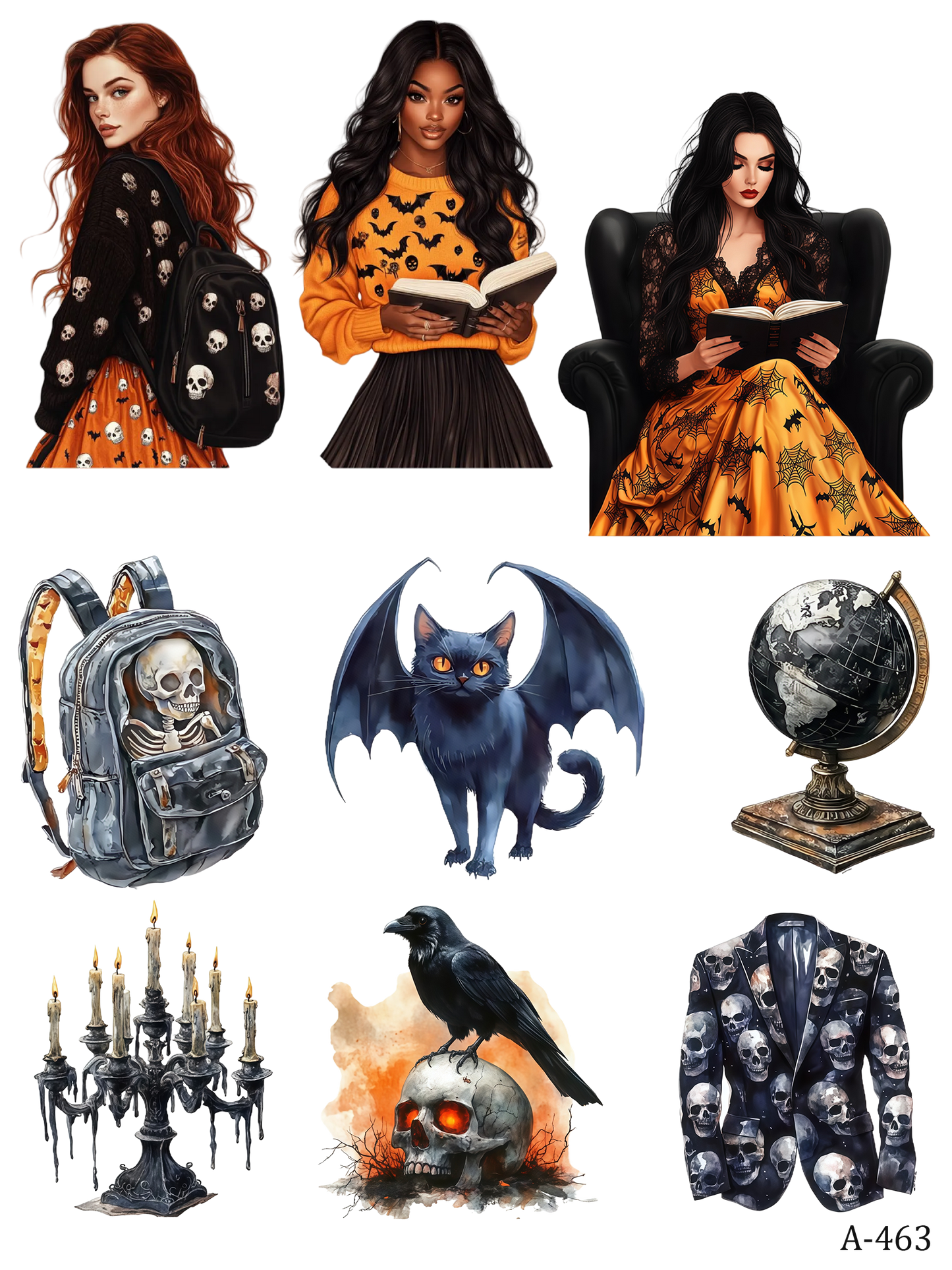 A463-A487 embossed sticker A463 pre-cut embossed sticker (5.91*7.87 inch)