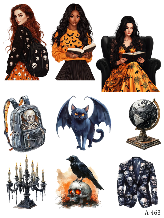 A463-A487 embossed sticker A463 pre-cut embossed sticker (5.91*7.87 inch)